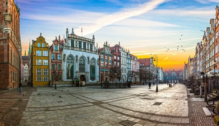Altstadt von Danzig in Polen