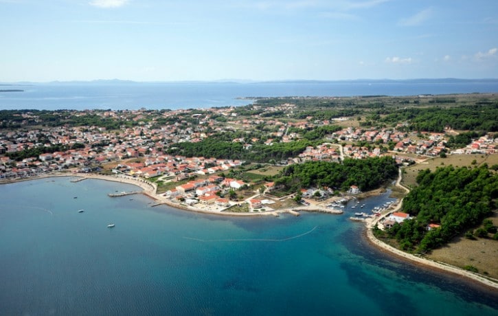 Aerial photo of island Vir in Croatia