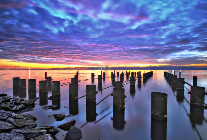 Pier Sunset long exposure
