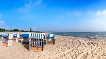 Sandy beach on island Rugen, Northern Germany