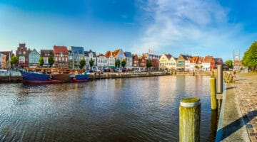 Town of Husum, Nordfriesland, Schleswig-Holstein, Germany
