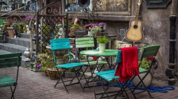 Cafe in Old Town in Gdansk, Poland
