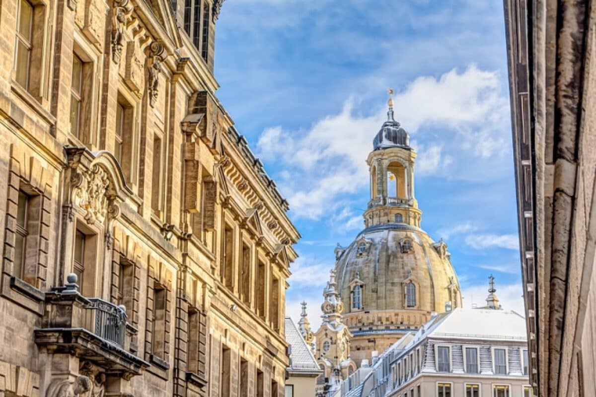 Dresdener Frauenkirche im Winter