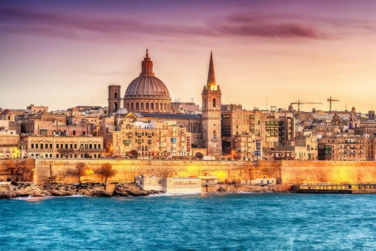 Valletta bei Sonnenuntergang