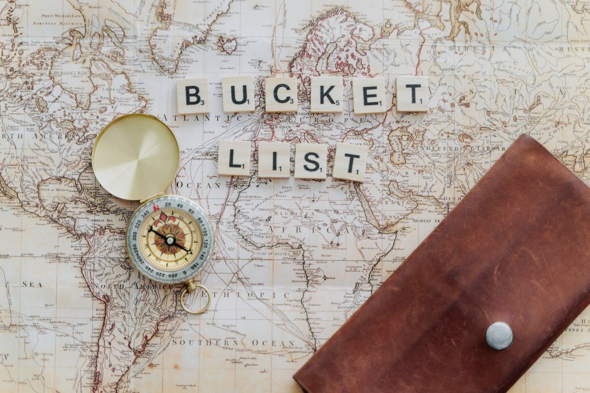 Weltkarte für Sommer Bucket List