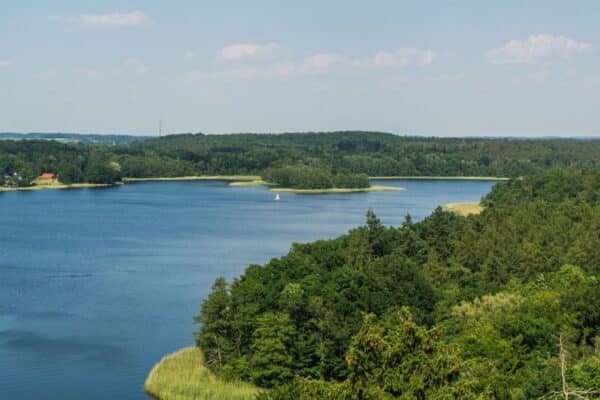 Blick auf den Krakauer See, einen der Seen der Mecklenburgische Seenplatte