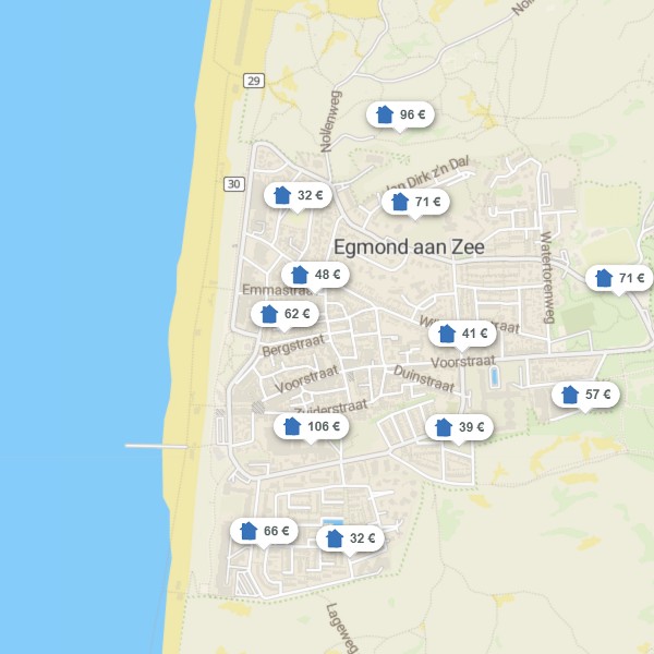 Landkarte Egmond aan Zee