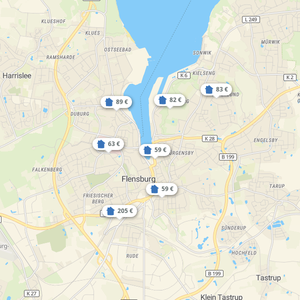 Landkarte Flensburg