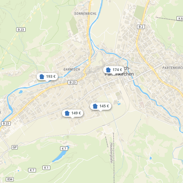 Landkarte Garmisch-Partenkirchen