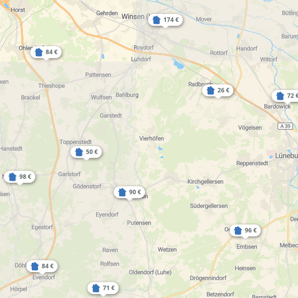 Landkarte Nordheide
