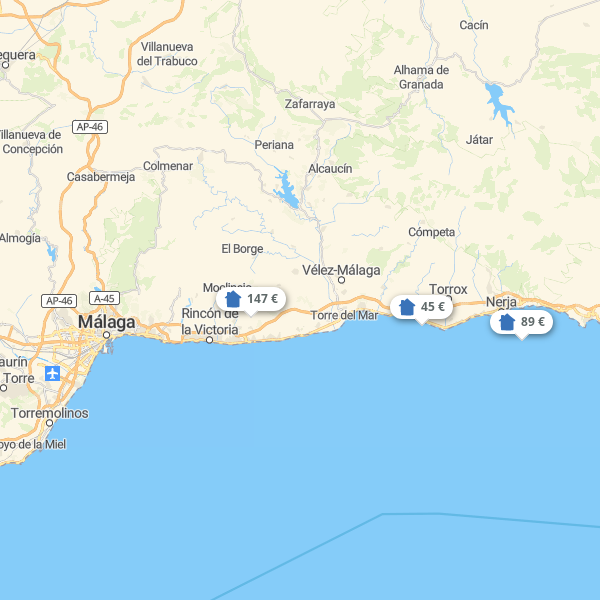 Landkarte Malaga