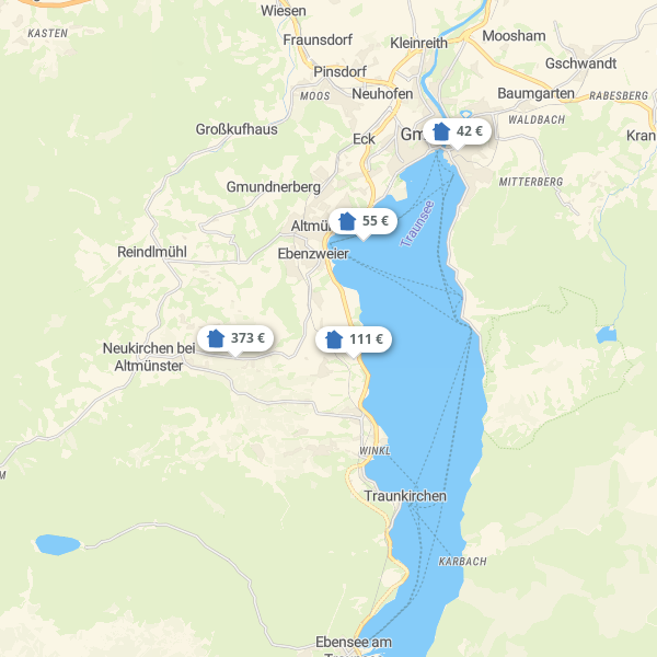 Landkarte Traunsee