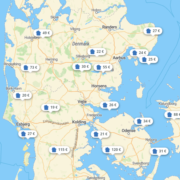 Landkarte Dänemark