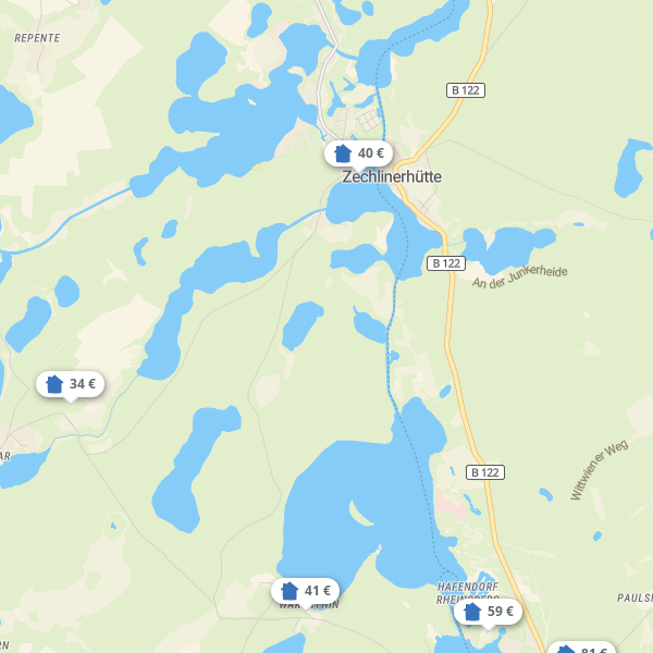 Landkarte Rheinsberg