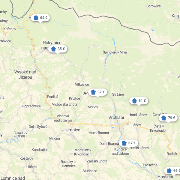 Mapa Riesengebirge