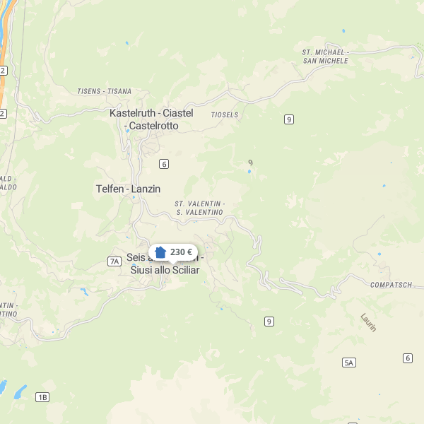 Landkarte Seiser Alm