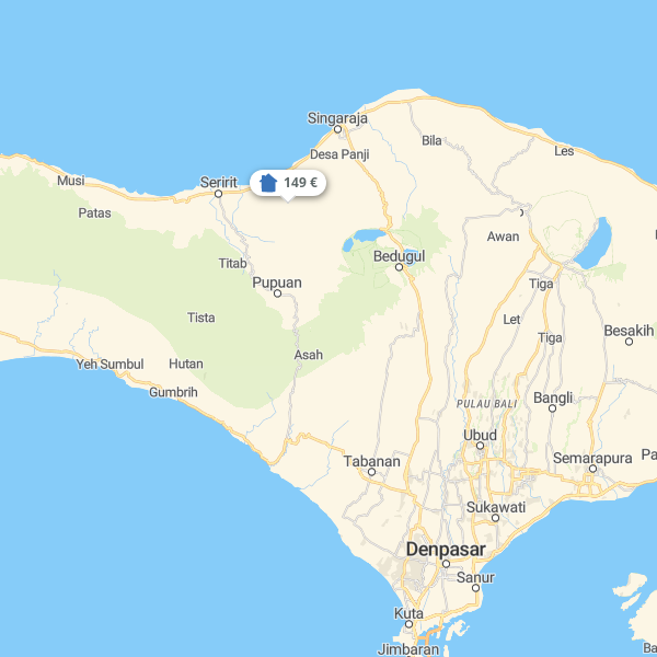 Landkarte Bali