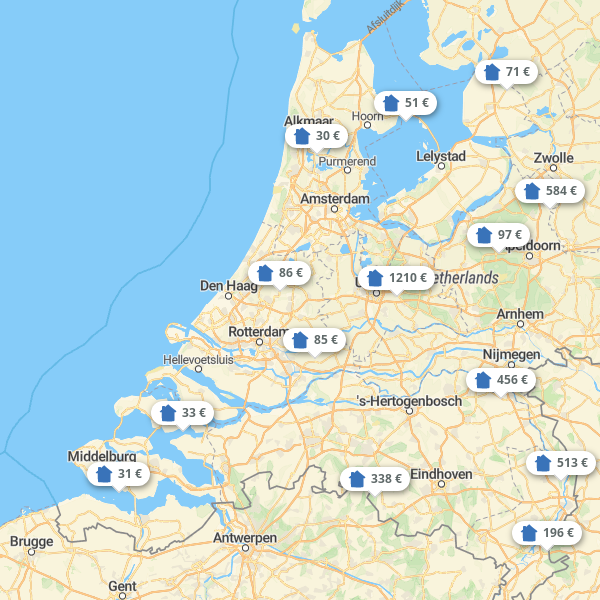 Kaart Gelderland