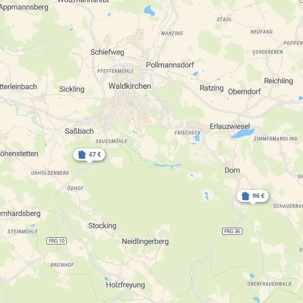Landkarte Waldkirchen