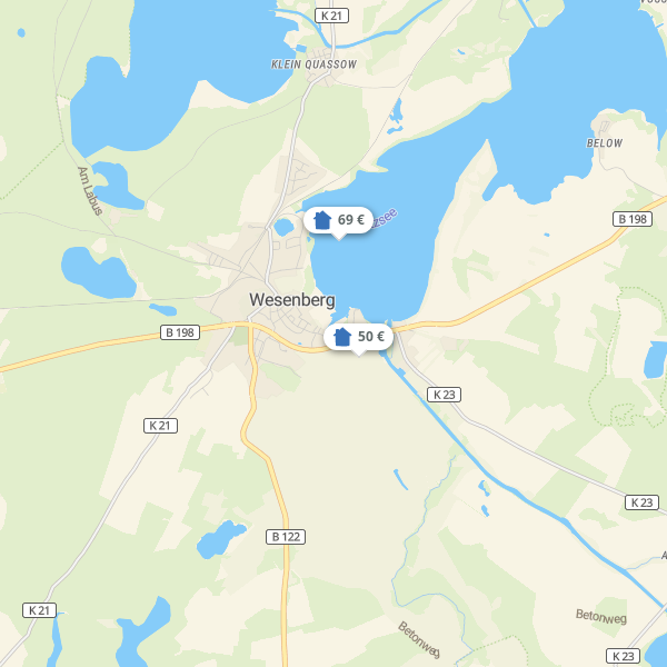 Landkarte Wesenberg