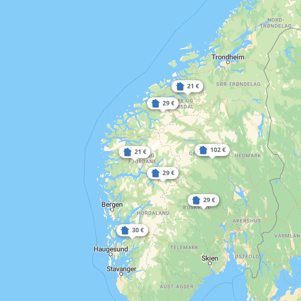 Landkarte Norwegen