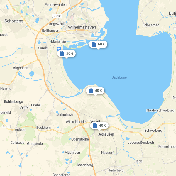 Landkarte Jadebusen