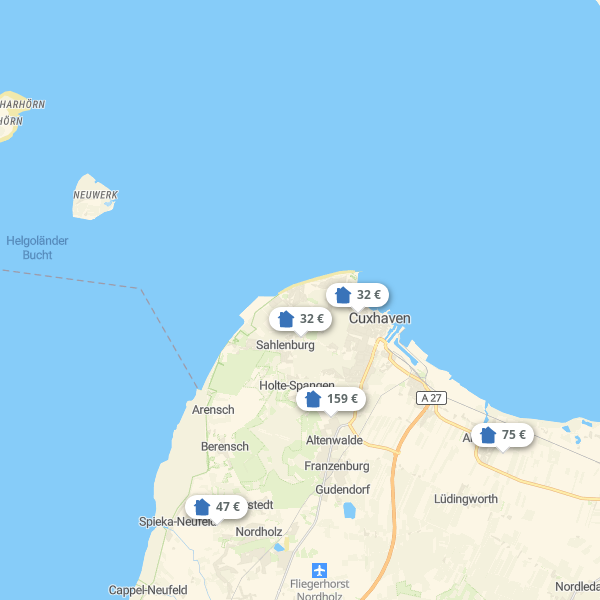Landkarte Cuxhaven & Umland