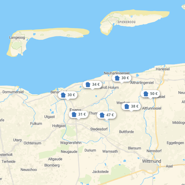 Landkarte Wittmund & Umland
