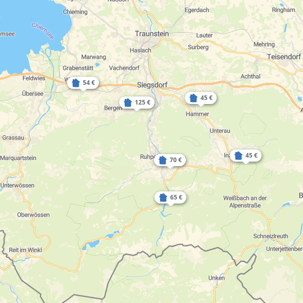 Landkarte Chiemgau