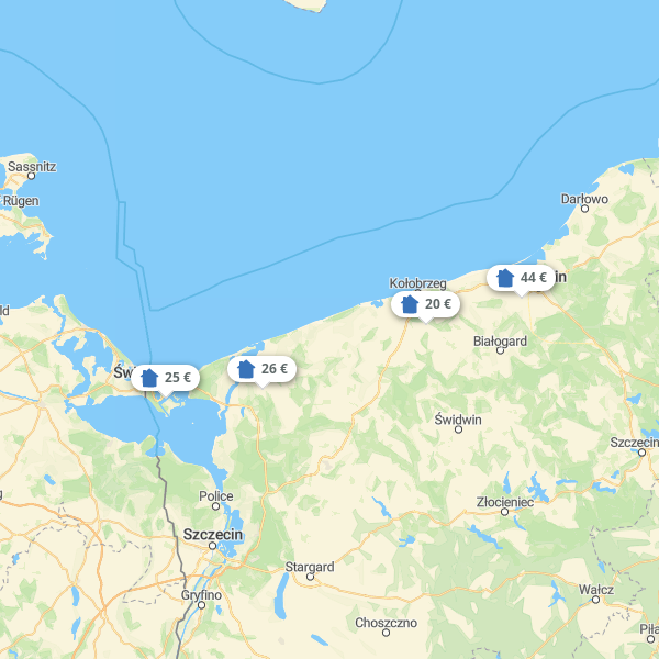Landkarte Polnische Ostsee