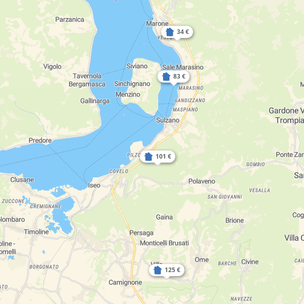 Landkarte Iseosee