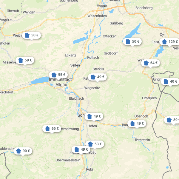 Landkarte Ostallgäu