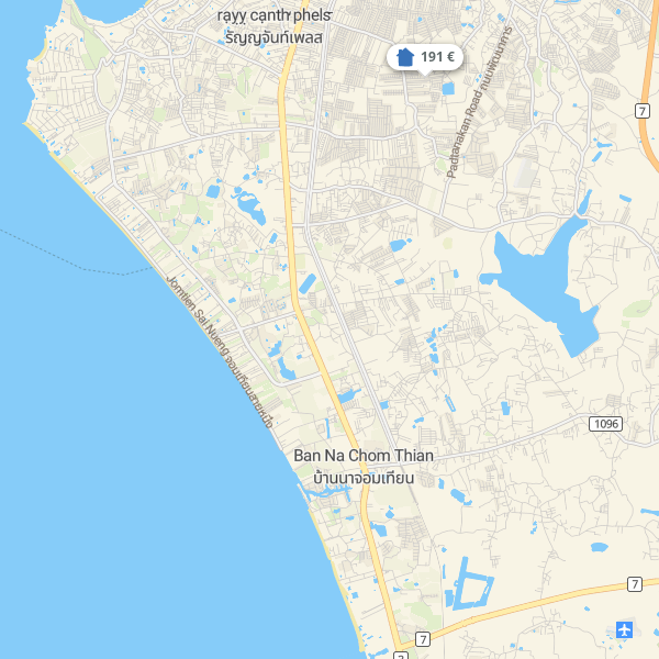 Landkarte Pattaya & Umland