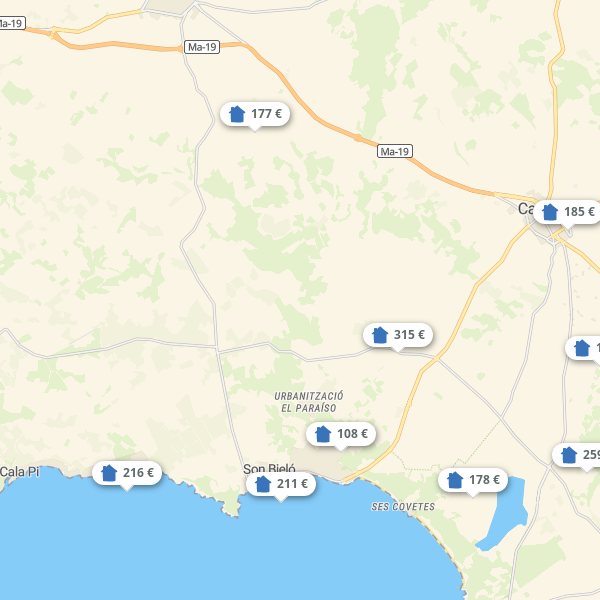 Landkarte Mallorca Süden