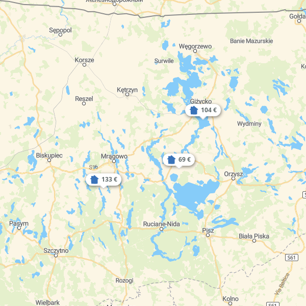 Landkarte Masuren