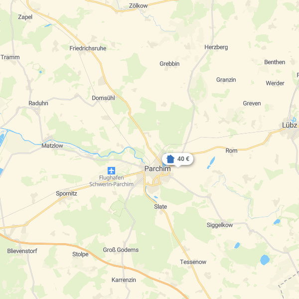 Landkarte Parchim & Umland