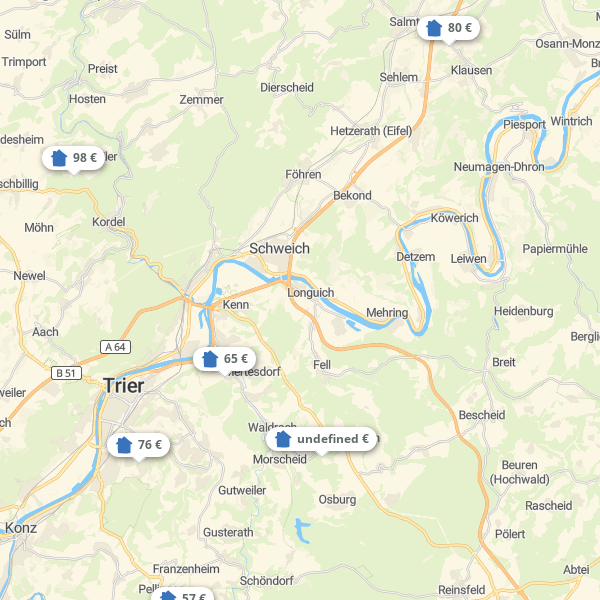 Landkarte Trier & Umland