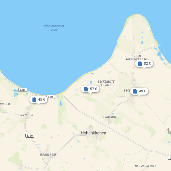 Landkarte Wohlenberger Wiek