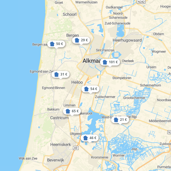 Landkarte Alkmaar & Umland