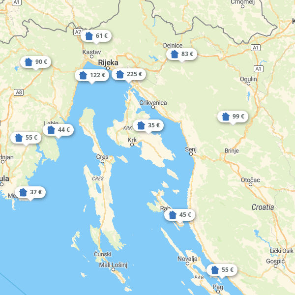 Landkarte Kroatien