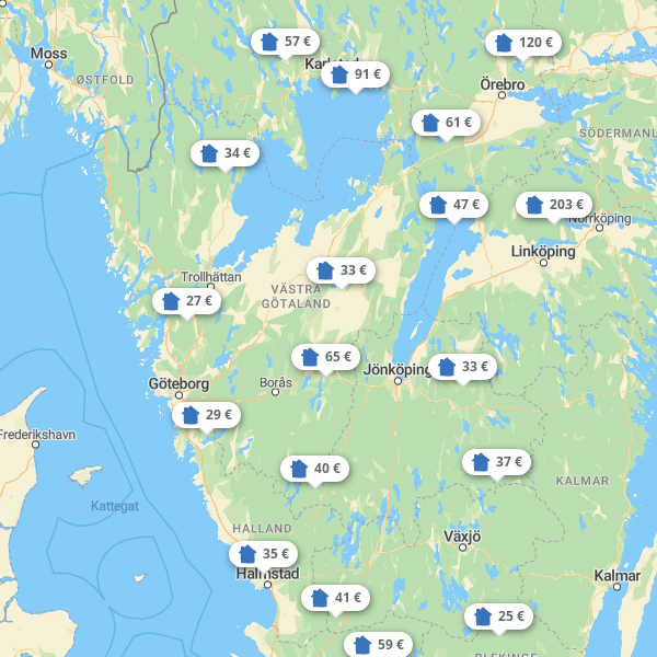 Carte Suède de est