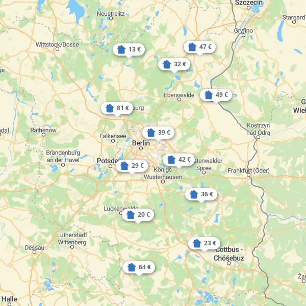 Landkarte Brandenburg