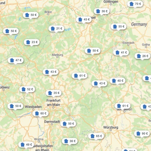Landkarte Hessen