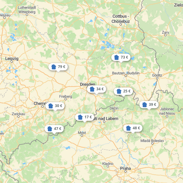 Landkarte Dresden & Umland