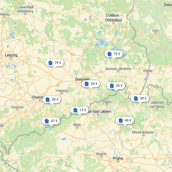 Landkarte Sachsen
