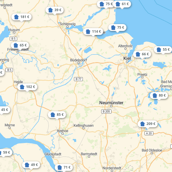 Landkarte Schleswig-Holstein