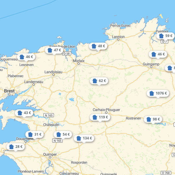 Landkarte Bretagne