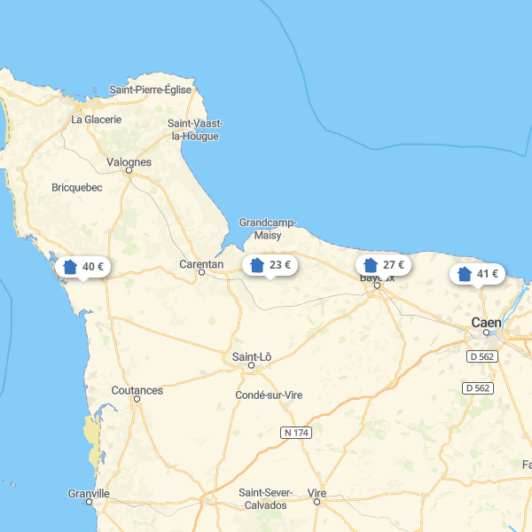 Landkarte Normandie