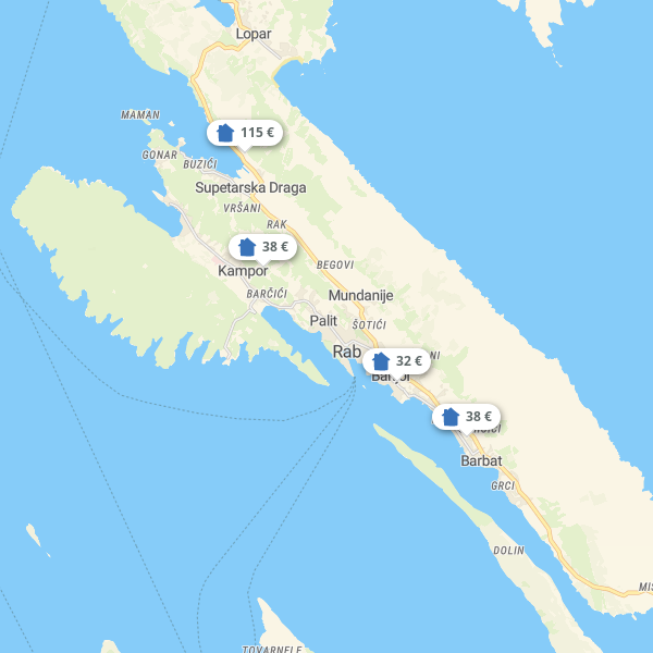 Landkarte Rab
