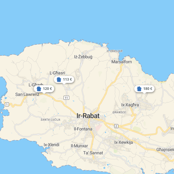 Landkarte Gozo